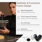 Electric Salt and Pepper Grinder Set USB-C Rechargeable, Dual-Speed Automatic Salt and Pepper Mills with Adjustable Grind Levels, Ceramic Burr, LED Light, Refillable, (Carbon Black)