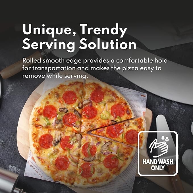 New Star Foodservice 536501 Pizza Pan/Tray, Wide Rim, Aluminum, 12 Inch