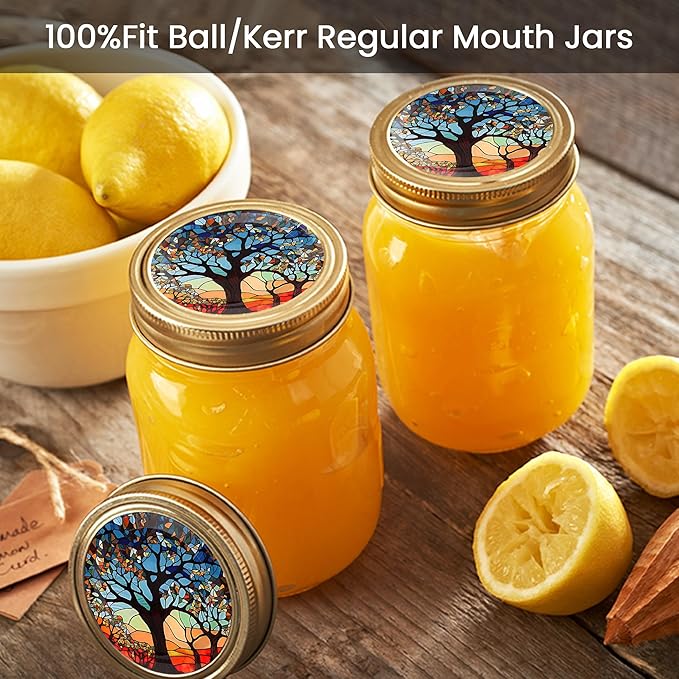 50Pcs Canning Lids Regular Mouth, Superb Canning Lids Not Easy to Rust Excellent Air Tightness, Thick Mason Jar Lids Prevent Warping - Food Grade Material (Blue)