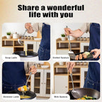 FJNATINH Wok Utensils for Carbon Steel, Stainless Steel Wok Spatula Metal Set, 6-Pieces 13-15 Inch Extra Long, Wok Tools Professional Set, Wooden Handle Skimmer, Soup Ladle, Slotted Turner