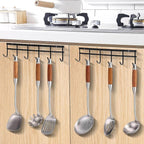 Kitchen Utensil Hanger, Wall Mout Kitchen Utensil Holder Organizer Rack with 6 Hooks, 2 Set Kitchen Wall Hooks for Hanging Utensils