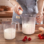 DaYammi Measuring Cups 1-Piece, Unbreakable Food-Grade Plastic Measuring Cup for Dishwasher, 4-Cup Liquid Measuring Cups for Prepping, Baking, Cooking, Readable Markings, 1QT/32OZ/1000ML/1L, Clear