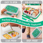 Bentgo Kids Prints Leak-Proof, 5-Compartment Bento-Style Kids Lunch Box - Ideal Portion Sizes for Ages 3-7, Durable, Drop-Proof, Dishwasher Safe, & PFAS & BPA-Free Materials (Bug Buddies)