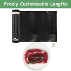 Black Clear Vacuum Seal Rolls Bags - 11" x 16.4 ' 3 Pack, 3.6mil+10mil Thickened Commercial Grade Roll For Food Storage, BPA Free & Prevent Freezer Burns