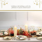 Spode Christmas Tree Cranberry Sauce Serving Dish with Slotted Spoon (8"x 4.25") - Rectangular Holiday Server with Holiday Motif - Dishwasher, Microwave, Freezer Safe Serveware for Entertaining