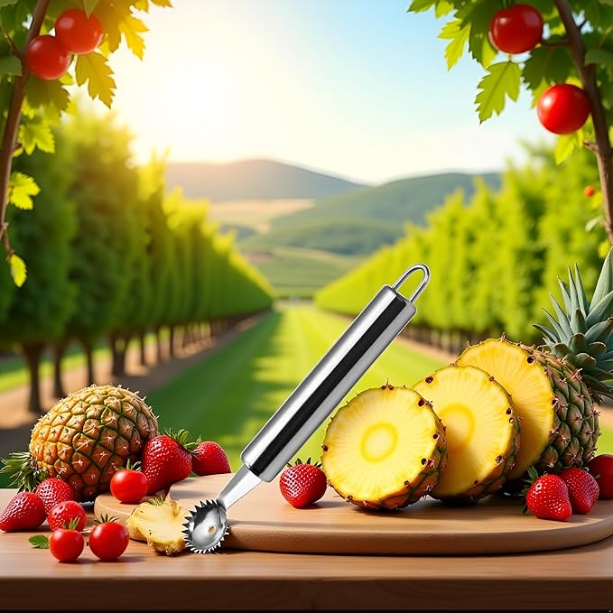 Silver Stems Remover For Pineapple Strawberry Tomato Cherry Stainless Steel Tomato Corer Strawberry Huller Stem Remover Fruit Leaf, Corers and Pitters