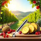 Silver Stems Remover For Pineapple Strawberry Tomato Cherry Stainless Steel Tomato Corer Strawberry Huller Stem Remover Fruit Leaf, Corers and Pitters