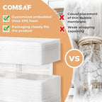 ComSaf 0.8 Qt Glass Food Storage Jars Set of 6, Clear Glass Storage Containers with Lids, Pantry Organization Jar, Spice Jar, Blooming Tea, Coffee and Sugar Container, Small Canister Set for Kitchen