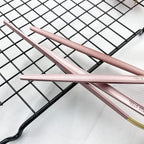 JASHII Flatware Serving Set 24 Piece, Stainless Steel Silverware Set, Pink Gold Cutlery Set, Modern Elegant Tableware Set for Party, Christmas, Dinner (Pink Gold)