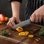 Wakoli EDIS Damascus 3-Piece Knife Set – Japanese Style Kitchen Knives | Genuine Damascus Steel Blades with VG10 Core | Ergonomic Pakkawood Handles | Professional Chef Knife Set in Wooden Gift Box