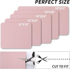 Dish Drying Mat for Kitchen Counter, Heat Resistant Drainer Mats with Non-slip Rubber Backed, Hide Stain Kitchen Super Absorbent Draining Mat, Easy to Clean Dish Rack Pad, Pink 18"x28"