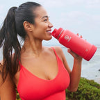 Takeya Actives Water Bottle with Spout Lid - Bottle with Double Stainless Steel Insulation - Dishwasher Safe & BPA-Free - Bottle with Spout Lid & Removable Bumper - 32 oz, Watermelon