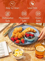 Sweese 4 Oz Porcelain Bowls Set - 6 Pack Mini Dipping Dessert Bowls, Microwave Dishwasher Safe, Multicolor