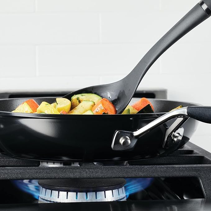 KitchenAid Hard Anodized Nonstick Frying Pan/Skillet, 12.25 Inch, Onyx Black
