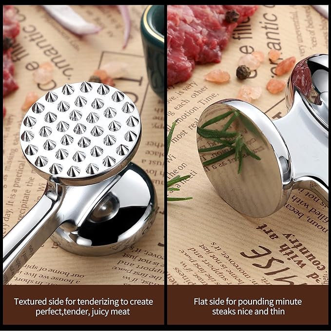 Meat Tenderizer Hammer Mallet Tool Pounder For Tenderizing Steak Beef And Poultry.Dishwasher Easy