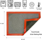 AMYONE Perforated Baking Mats, 2 PCS Eclair Silicone Mat for Half Sheet, Non-Stick Reusable Oven Liners for Making Bread/Pizza/Pastry/Cookie 11 5/8" x 16 1/2"