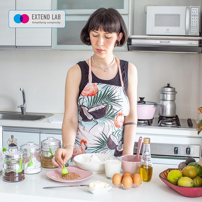 5g Plastic Measuring Spoons (10ml) – Pack of 5 mini Scoops for Protein Poweder, Creatine, Coffee, Lab, Baking, Laundry, Canisters, Dry Goods – 1 Teaspoon Measuring Spoons (tsp), Green