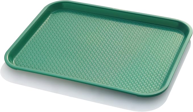 New Star Foodservice Fast Food Tray, Set of 12 (Green, 14 by 18-Inch)