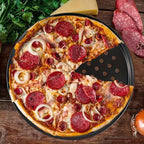 Round Pizza Pans with Holes 8 Packs Nonstick Carbon Steel Pizza Tray for Oven, 9/10/11/12 Inch