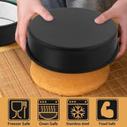 E-far 9.5 Inch Cake Pans Set of 2, Nonstick Stainless Steel Small Round Baking Pans with Parchment Paper & Side Liner Roll, Stainless Steel Core & Non-toxic Coating, Straight Side & 2 Inch Deep