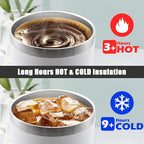 20 oz Tumbler Coffee Tavel Tumblers Bulk with Lid Stainless Steel Double Wall Vacuum Insulated Mug Powder Coated Cups fit Car Cupholder for Hot and Cold - White, 4Pack