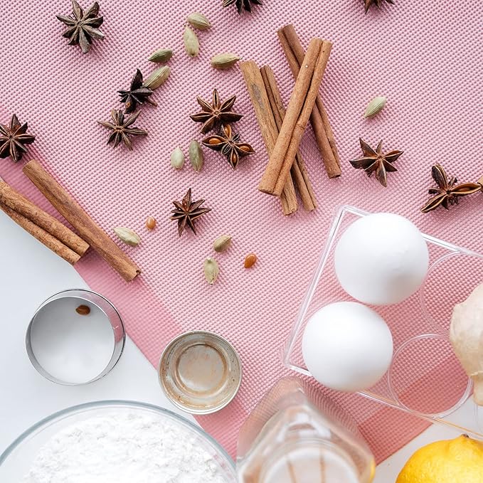 AMYONE Perforated Baking Mats, 2 PCS Pink Eclair Silicone Mat for Half Sheet, Non-Stick Reusable Oven Liners for Making Bread/Pizza/Pastry/Cookie 11 5/8" x 16 1/2", Sakura Pink