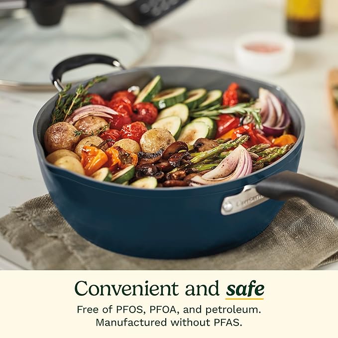 Cuisinart Preferred Pan 4-Pc Set - Crème de la Creme (4.5 Qt. Multi-Purpose Pan w/Cover, Steamer, Slotted Turner)