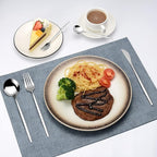 Mirror Modern Flatware Set for 4, 20-Piece Stainless Steel Silverware Set, LaienLife Unique Utensils with Long Forks Spoons and Knives Sets, Great for Home and Restaurant, Dishwasher Safe - Silver