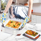 BAGSPRITE Insulated Casserole Carrier for Hot or Cold Food with Heat-resistant Mat, Casserole Dish Carrier Insulated Food Carrier, Hot Food Carrier, Foil Pan Carrier Fits 9" x 13" Baking Dish