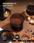 SHARDOR Conical Burr Coffee Grinder, Electric Coffee Bean Grinder with 35 Grind Settings, Adjustable for 2–12 Cups, Anti-Static Design, Black