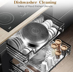 MDHAND 12 Inch Nonstick Frying Pan, Premium Stainless Steel Skillet with Stay-Cool Handle, No Coating, Dishwasher-Friendly, Oven-Safe, Induction Ready, Compatible with All Cooktops