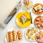 Nostalgia NMCMO9FTCRM6A Microwave Oven, 0.9 Cu. Ft, Cream