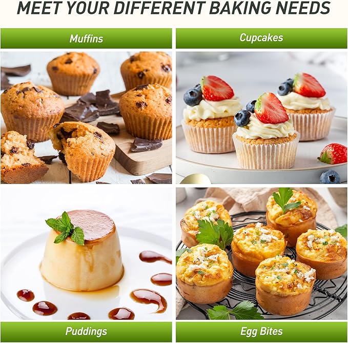 2 Pack 12 Cups Silicone Muffin Pan with Metal Reinforced Frame Regular Size Silicone Molds Cupcake Cake Baking Pans Cookie Baking Chocoflan Cupcake Mold Kitchen Baking Mold Tools for Cooking