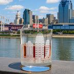 Greenline Goods – Cincinnati, OH Skyline Whiskey Glasses (Set of 2), 10 oz – Rocks/Old Fashioned Tumblers