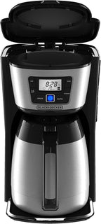 BLACK+DECKER 12-Cup Thermal Coffee Maker, Keep Coffee Hot with Insulated Stainless Steel Carafe, Digital Controls, Easy to Clean.
