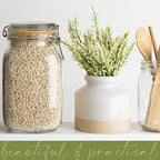 Galashield Glass Jars with Lids 50 oz Food Storage Jars with Airtight Lids Leak Proof Glass Canisters Kitchen Jars
