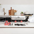 Large Full Size 33-Pcs Disposable Chaffing Buffet with-Covers, Utensils, Fuel Cans – Premium Chafing Dish Set for Events, Parties, Catering