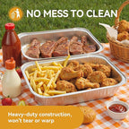 Aluminum Foil Pans Half Size, Disposable Heavy Duty 9×13 Baking Pans, Deep Family Size Container, Foil Pans for Roasting,Catering,Picnic or Holiday needs(25 Pack w/Lids)