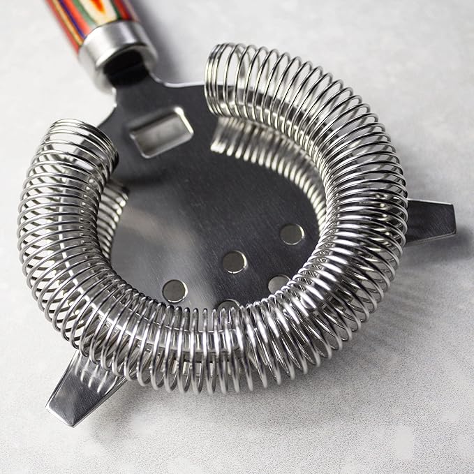 Totally Bamboo Baltique Marrakesh 4 Piece Bartender Kit, Bartending Gift Set with Essential Bar Accessory Tools, Includes Muddler, Double Sided Jigger, Hawthorne Cocktail Strainer and Bar Spoon