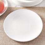 Plates 9inch Melamine Dinner Plates Round White Durable Dishes Set of 8 for Salad Dessert Dinner