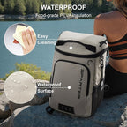 Backpack Cooler Insulated Leak Proof 33/49 Cans, 2 Insulated Compartments Thermal Bag, Portable Lightweight Beach Travel Camping Lunch Backpack for Men and Women