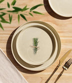 TheTerra Ceramic Dinnerware Sets for 4, 12 Pieces Porcelain Lightweight Speckled Plates and Bowls Sets, Scratch Resistant Dish Set, Oven & Microwave & Dishwasher Safe