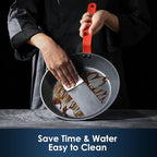 SENSARTE Nonstick Frying Pan Set 3-Piece, Oven Safe Skillets with Swiss Coating, Induction Compatible Chef Pan Set, Dishwasher Safe Cooking Pans, PFOA PFOS Free, 8, 10 and 12 Inch