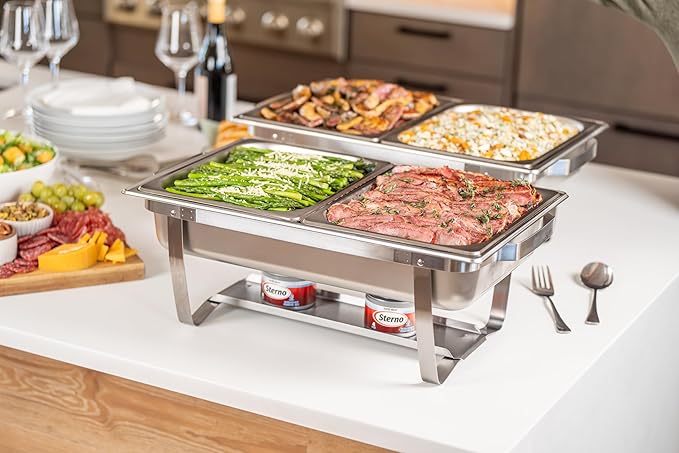 Sterno Fuel Cans - 4-Hour Burn, (12-Pack) Chafing Dish Fuel Can Burners for Food Warmer, Resealable Chafer Fuel Canned Heat, Safe Heat