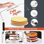 RFAQK 100PCs Aluminum Cake Pans Sets for Baking with 8-inch Aluminum Round Cake Pans Set of 2 - Cake Decorating Supplies Kit with 30 Parchment Papers, Piping Tips, Cake Leveler, and Spatula