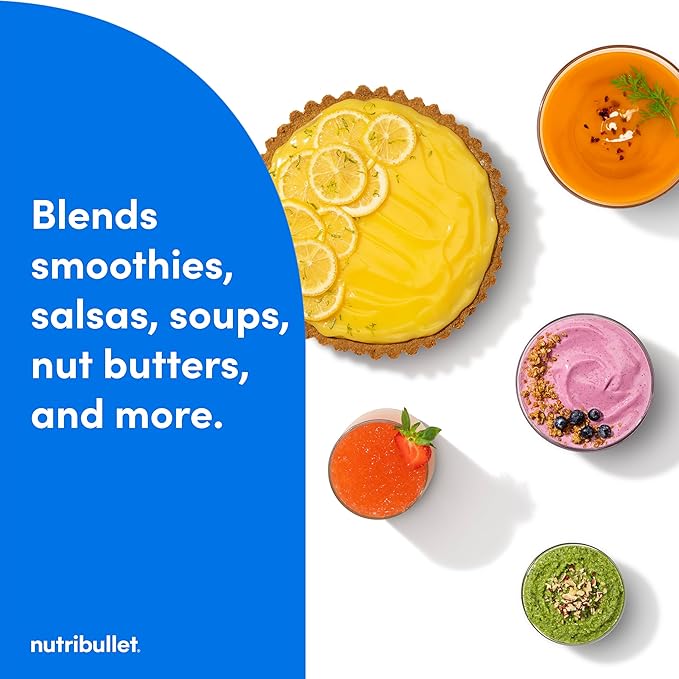 nutribullet® SmartSense Blender Combo, 1400W, 64oz Pitcher, 32oz & 24oz Cups, 5-Speed, Smoothies, Ice and Frozen Fruit, Nut Milk, Soup, Matte Black, NBF50700AK