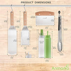 Metal Spatula Set Stainless Steel and Scraper - Professional Chef Griddle Spatulas Set of 6 - Heavy Duty Accessories Great for Cast Iron BBQ Flat Top Grill Skillet Pan