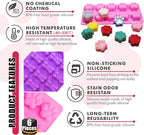 Silicone Molds Puppy Dog Paw and Bone Molds for Baking,Chocolate Molds,Silicone Dog Treat Mold - 6 Pack