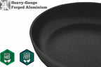 SAFLON Titanium Nonstick 8-Inch and 9.5-Inch Fry Pan Set 4mm Forged Aluminum with PFOA Free Scratch-Resistant Coating from England, Dishwasher Safe