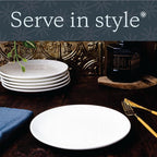 Vikko Dinner Plate, Set of 6 White Plates, 9 Inch Ceramic Dinner Plates Set, Stackable Dinner Plates for Every Day and Special Occasion, Restaurant Style, Dishwasher Safe, Microwave Safe